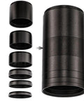 Pro Grade Spacer Ring Set For Astro Imaging M42x0.75 Threads 1.25 Inch Kit With Six Spacers in black aluminum material overview.
