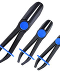 Three Pack Hose Pinch Off Pliers Set With Five Point Nine Inch Seven Point Three Inch And Ten Inch Straight Fuel Line Clamp Pliers