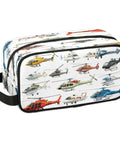 Foldable Travel Toiletry Bag For Women And Men, Water Resistant Dopp Kit With Large Main Compartment And Small Zipper Pocket featuring helicopter print