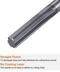 HARFINGTON carbide chucking reamer, 0.314 in dia (7.98 mm), straight flute, straight shank, dark gray.