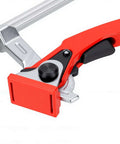 2 Pack Go-To Bench Dog Clamps For 5/8 Inch Holes Quick Ratchet Hold Down Jaws CrV Steel 6-5/16 Inch Capacity close-up