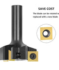 Slab Flatting Router Bit With 3 Flute Carbide Inserts For Planing And Surfacing One Half Inch Shank 2 Inch Cutting Diameter CNC Spoilboard Ready