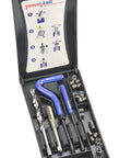 Heavy Duty Thread Repair Kit For Damaged Or Worn Threads UNC 12-24 Includes Drill, Tap, Installation Tool, Tang Break Tool, Inserts And Instructions in a black case