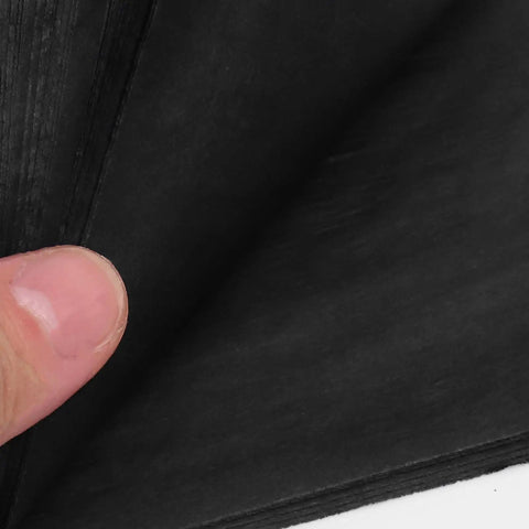 Close-up of hand holding Black Flower Wrapping Paper For Bouquets, Lightweight Floral Paper With Cuttable Design