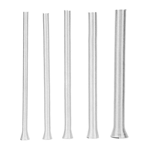 5 Piece Super Elastic Steel Spring Tube Bender Set For Pvc Electrical Wire Bending And Soft Copper Aluminum Pipes, stainless steel springs.