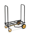 Rock-N-Roller R8rt Mid-Size 8-In-1 Folding Hand Truck Dolly, black steel frame, telescoping design, smooth rolling R-Trac tires.