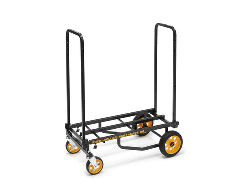 Rock-N-Roller R8rt Mid-Size 8-In-1 Folding Hand Truck Dolly, black steel frame, telescoping design, smooth rolling R-Trac tires.