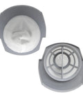 Two vacuum filters for 2610 and 2611 Series vacuums, grey casing with white mesh; 2 Pack Replacement Vacuum Filters For 2610 And 2611 Series 3 In 1 Turbo Lightweight Stick Vac Fits 2610 Compare To Part 1620624 Washable And Reusable Boost Suction Power And Extend Vacuum Life