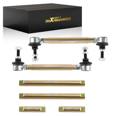 Front Adjustable Sway Bar End Links For BMW 3 Series E36 E46 E90 E91 E92 E93 M3 Beefed-Up Heavy Duty Steel Suspension Kit Direct Replacement With Adjustable Lengths 135-175mm 205-245mm 255-295mm kit with steel links, adapters, and ball joints