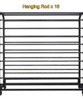Heavy Duty Metal Rolling Tube Rack For Vinyl Fabric Wallpaper And Craft Film Featuring Smooth Braking Casters And Sturdy Hanging Bar with 16 rods