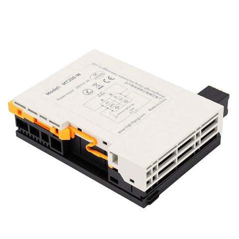 High Performance Edges Expandable IO Module For Industrial IoT And Smart Factories With Rugged, Rock Solid Hardware, Versatile Protocol Support Including Modbus, Grouped Active Reporting, Customizable JSON, And Easy Plug And Play Integration; white-and-black module