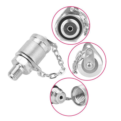 63MPa/630BAR hydraulic test coupling with G1/8 thread, metal body, caps and chain