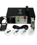 No Nonsense Heavy Duty Electric Terminal Crimping Machine With Seven Interchangeable Dies 90 Watt Motor with foot pedal control.