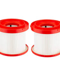 2 Pack Wet Dry Vacuum Filter Replacement 49-90-1900 For Cordless Vac M18 0780-20 0880-20 Compatible, red cartridge design