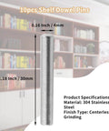 10 Pack Stainless Steel Shelf Dowel Pins 4x30mm Chamfered Ends For Easy Install Bunk Beds Cabinets And Shelves Smooth Silver