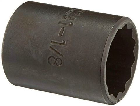 Heavy Duty Half Inch Drive Impact Socket One And One Eighth Inch Twelve Point TorquePlus Quick Engagement For Stubborn Or Damaged Fasteners