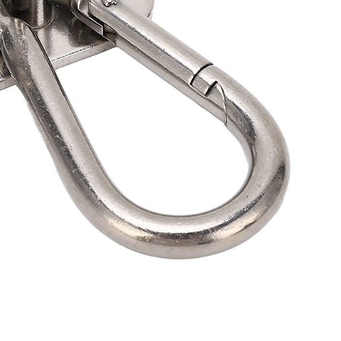 Close-up of Heavy Duty Stainless Steel Ceiling Hooks Set for Swing Suspension and Hammock Chairs U Type Fixing Hooks 304 Stainless Steel