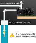 Diagram showing installation for 1.75 HP Cast Iron Shallow Well Jet Pump 2070 GPH Above Ground Booster Water Transfer Pump 0 To 25 Ft Deep