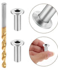 Top Notch Stainless Steel Cable Railing Sleeves With Drill Bit For 1/8 Inch Wire Rope Weatherproof Deck Stair Balustrade Protector Kit For Coastal Homes, sleeve with drill bit