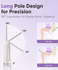 Visual guide showing the Portable Bidet For Travel And On The Go Use, Handheld Electric Bidet With Adjustable Nozzle angles for precision.