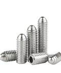 Premium 304 Stainless Steel Spring Ball Plunger Kit 1 to 5 Pieces M2.5 up to M16 Thread Sizes displayed in various sizes.