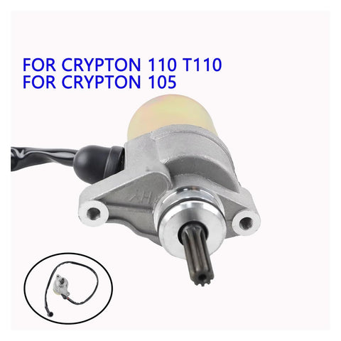 Powerful High Torque Motorcycle Starter Motor For Crypton 105 And Crypton 110 With 9 Teeth Gear And Cable Replaces OEM Engine Starter For Fast Smooth Cold Starts