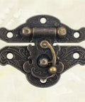 Butterfly Hinges Latch Hasp Kit for Cabinets and Wooden Boxes Vintage Hardware Decor for Jewelry Boxes and Wine Cases Rustic