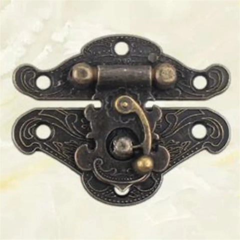 Butterfly Hinges Latch Hasp Kit for Cabinets and Wooden Boxes Vintage Hardware Decor for Jewelry Boxes and Wine Cases Rustic