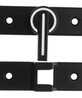 Heavy Duty Stainless Steel Slide Bolt Lock With Glow In Dark Night Light Feature And Pick Proof Ball Catch For Sliding Barn Doors Screens And Garden Gates No Sweat Install Smooth Glide Action, black finish.