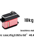 Heavy Duty Brushless Servo Packing Kickass 18kg CM Torque And Lightning Fast Sub 0.065 Sec Response Inside A Rock Solid CNC Case