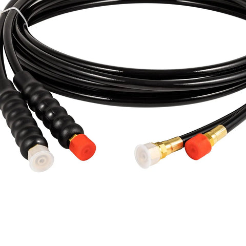 Sixteen Foot Hose Kit for Marine Hydraulic Steering Systems Compatible with Seastar and Teleflex Outboard Boats with brass fittings
