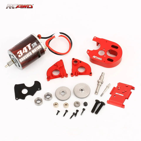 260 Percent More Power Beefed Up Motor 370 34T Transmission Gearbox Set For HobbyPlus 1 18 CR18P EVO Rock Van Trail Hunter