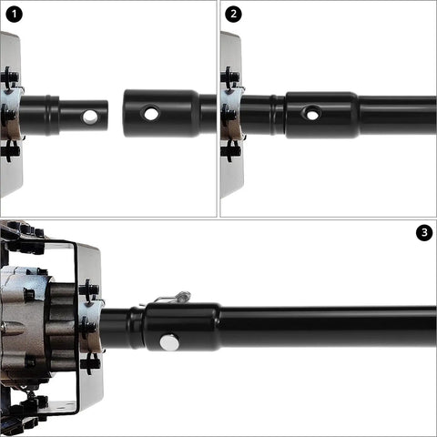 Connecting pieces of a Beefy Auger Extension Drill Bit Set With 8 Inch 12 Inch And 20 Inch Lengths Fits Three Quarters Inch Shaft