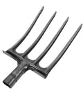 Steel Garden Fork Replacement Head Tines for Soil Turning and Manure Duty, Heavy Duty Four Tine Digging Fork Built Tough Steel