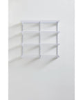 36 Inch Pantry Shelf System With Direct Wall Mount, 4 White Wire Shelves And Mounting Hardware Included against wall