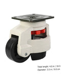 4 Pack Heavy Duty Workbench Leveling Casters With Adjustable Steel Plate GD80F Transport Wheels 500 KG Capacity Per Wheel Industrial Equipment Support Feet For Workshop And Garage Easy Move And Stable Performance, 3.5 in wheel
