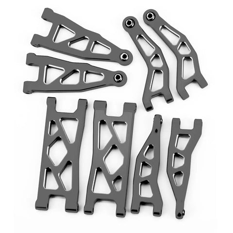 Beefed Up Aluminum Alloy Front And Rear Swing Arms Upgrade For Arrma 1 18 Granite Grom Typhon Grom Black High Strength 6061 T6 Set