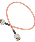 N Type Male To N Type Male Jumper Cable RG400 Low Loss Coax 1.6 Feet 4G LTE Antenna WiFi Ham Radios 50 Ohm RF Shielded Cable
