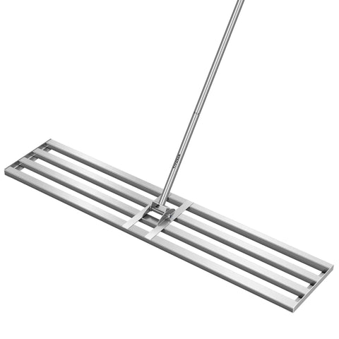 48 Inch Lawn Leveling Rake With 7 Foot Adjustable Handle Tough As Nails Heavy Duty Stainless Steel Leveler For Smooth Soil Rustproof Garden Yard Rake For Landscaping And Lawn Care Non Slip Rubber Handle