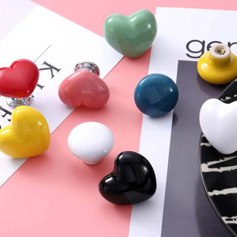 Colorful 2 Pack Headturner Yellow Ceramic Drawer Knobs Round Dresser Pulls Comes With M4 Screws For Cupboard Wardrobe Total Game Changer For Cabinets Glazed Smooth Handle No Cap Best Upgrade Kitchen Bathroom Decor You Bet Will Impress Friends Today.