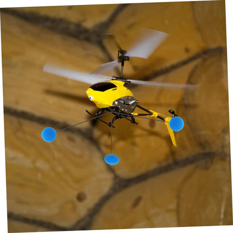 RC Helicopter Landing Gear Training Kit 3 Sets With Prop Ball Landing Gear Training Frame And Sponge Ball Kit in flight