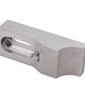 Heavy Duty Low Profile Side Clamp Vise For Milling Machines 68x25x20mm S136H Mold Steel showing a hardened arc jaw detail.