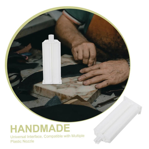 10 Pack Dual Component Epoxy Adhesive Cartridges With Precise Glue Dispensing For Industrial Jobs One To One Ratio White Tubes Portable Manual Applicator Ready Versatile Bonding For Plastic And Metal Repairs, white dual-tube cartridge