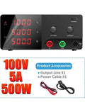 Beefy High Power Adjustable DC Power Supply For Lab Use With Digital Three LED Display And Fine Coarse Knobs 0 To 100V 5A