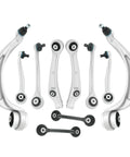 Front Lower Control Arm Suspension Kit For 2012 To 2016 A4 A5 Q5 S4 S5 RS5 Quattro, set of 10 components displayed