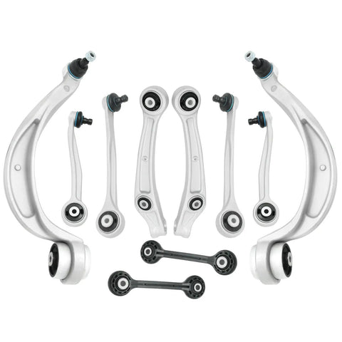 Front Lower Control Arm Suspension Kit For 2012 To 2016 A4 A5 Q5 S4 S5 RS5 Quattro, set of 10 components displayed
