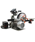 Heavy Duty 72X2 Inch Industrial Belt Sander Machine With Variable Speed For Knife Sharpening Rust Removal And Metal Polish isolated view with motor and frame.