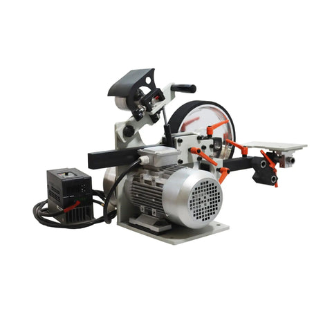 Heavy Duty 72X2 Inch Industrial Belt Sander Machine With Variable Speed For Knife Sharpening Rust Removal And Metal Polish isolated view with motor and frame.
