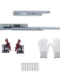 16 Inch Undermount Drawer Slides Full Extension With Hidden Bottom Bearing Soft Close For Kitchen Cabinets Heavy Duty Bottom Mount And Side Mount Drawer Runners 1 Pair Includes Hardware And Gloves, slides and hardware kit