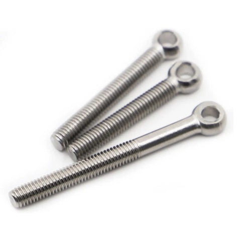 Heavy Duty 304 Stainless Steel Lifting Eye Bolts And Ring Eye Nuts With Washers For Shade Sails Canopies Rigging Anchor Ropes M3 M4 M5 M6 M8 set of three eye bolts.